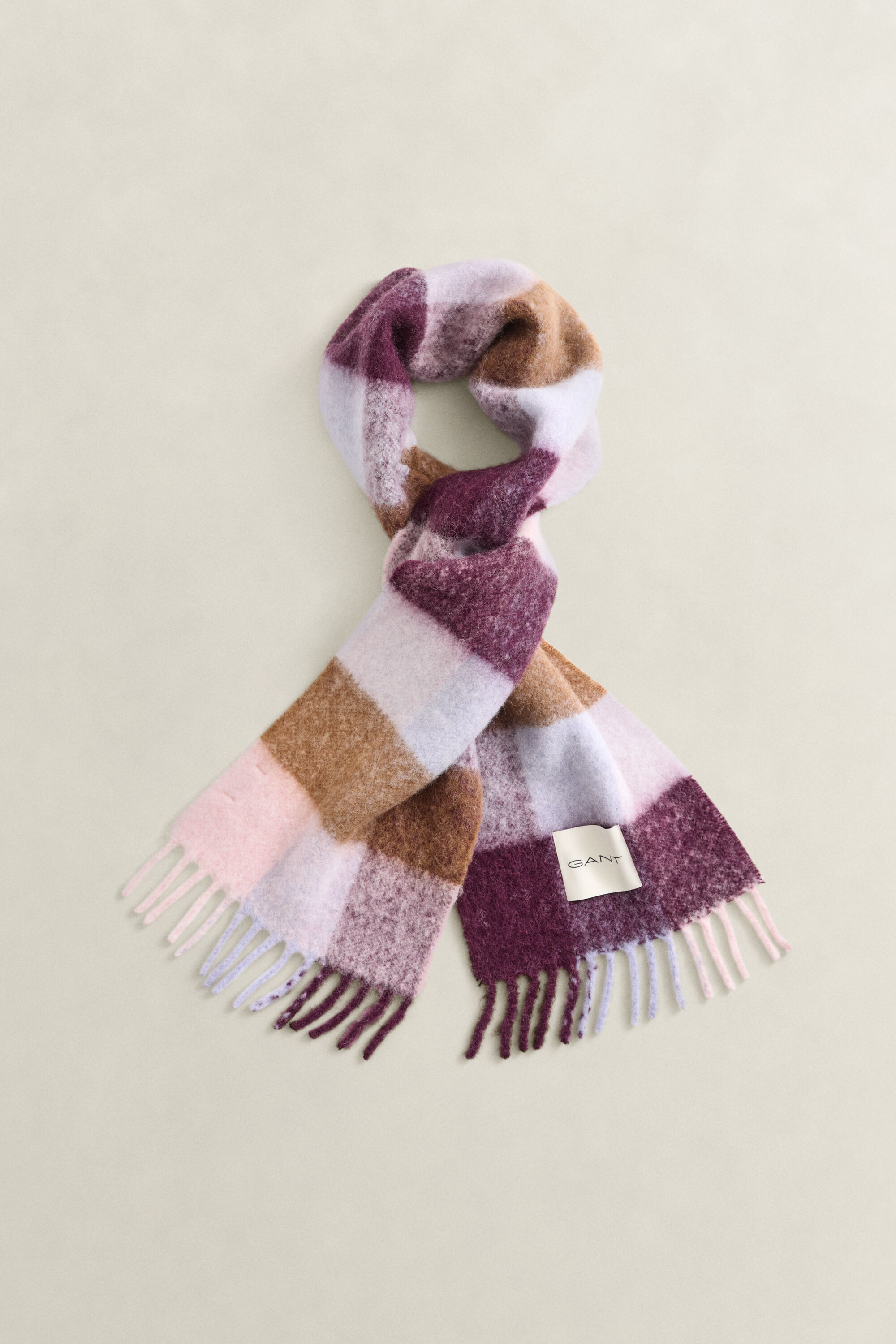 Sciarpa a quadri in lana d’alpaca