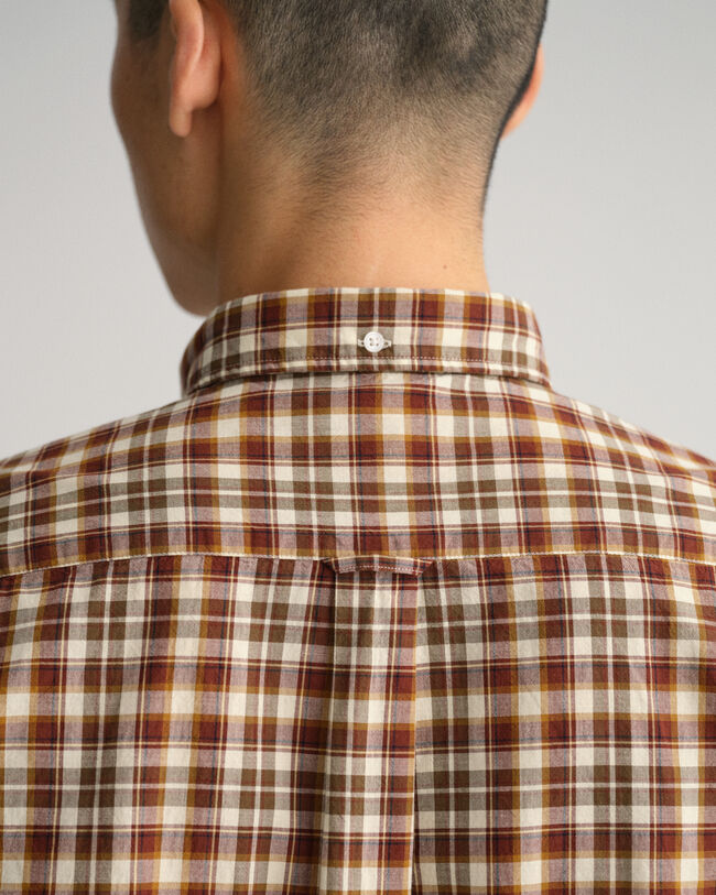 Camicia in broadcloth scozzese regular fit