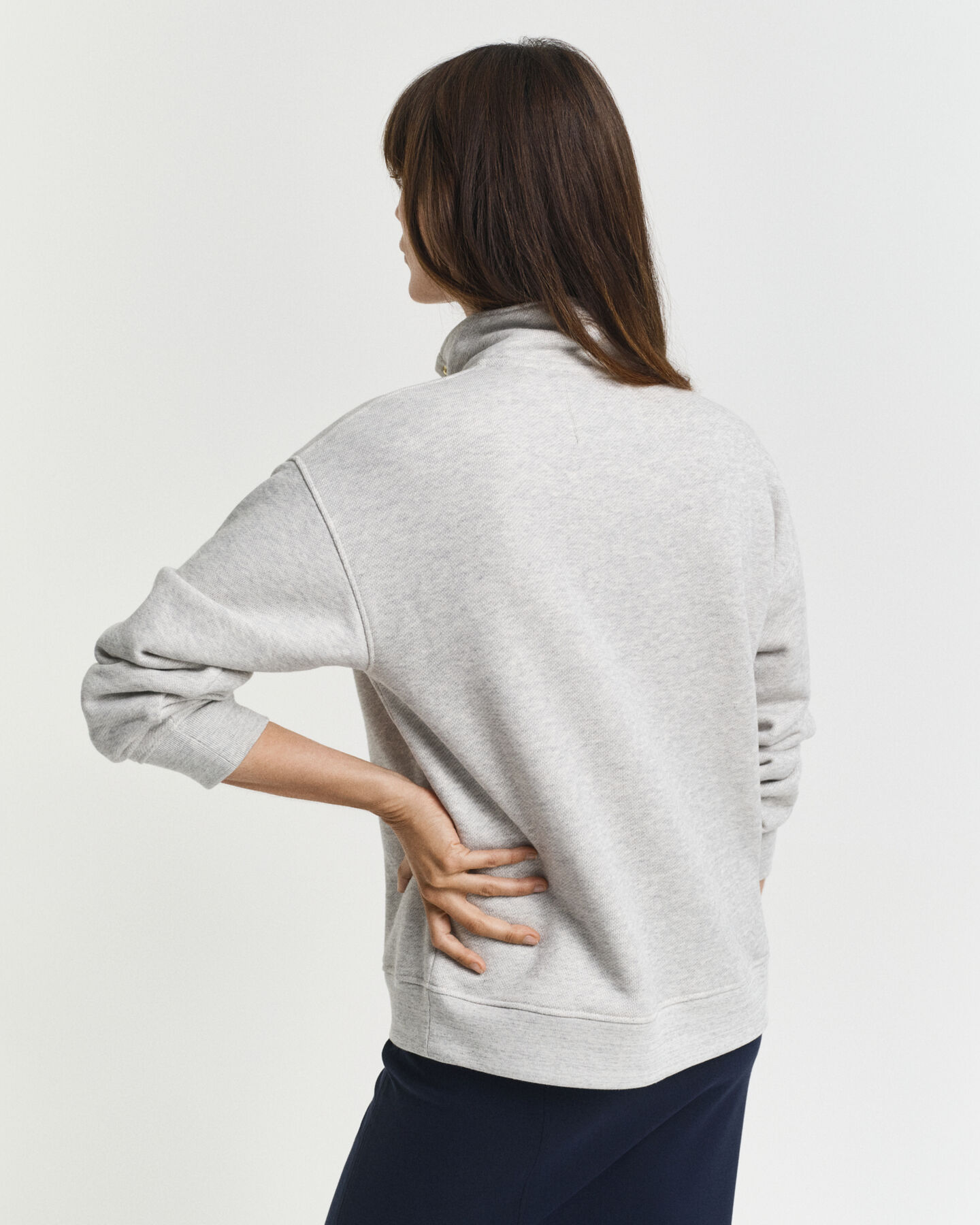 Felpa con mezza abbottonatura G-Badge