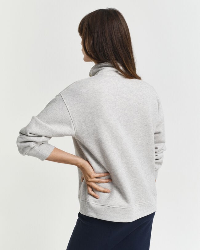 Felpa con mezza abbottonatura G-Badge