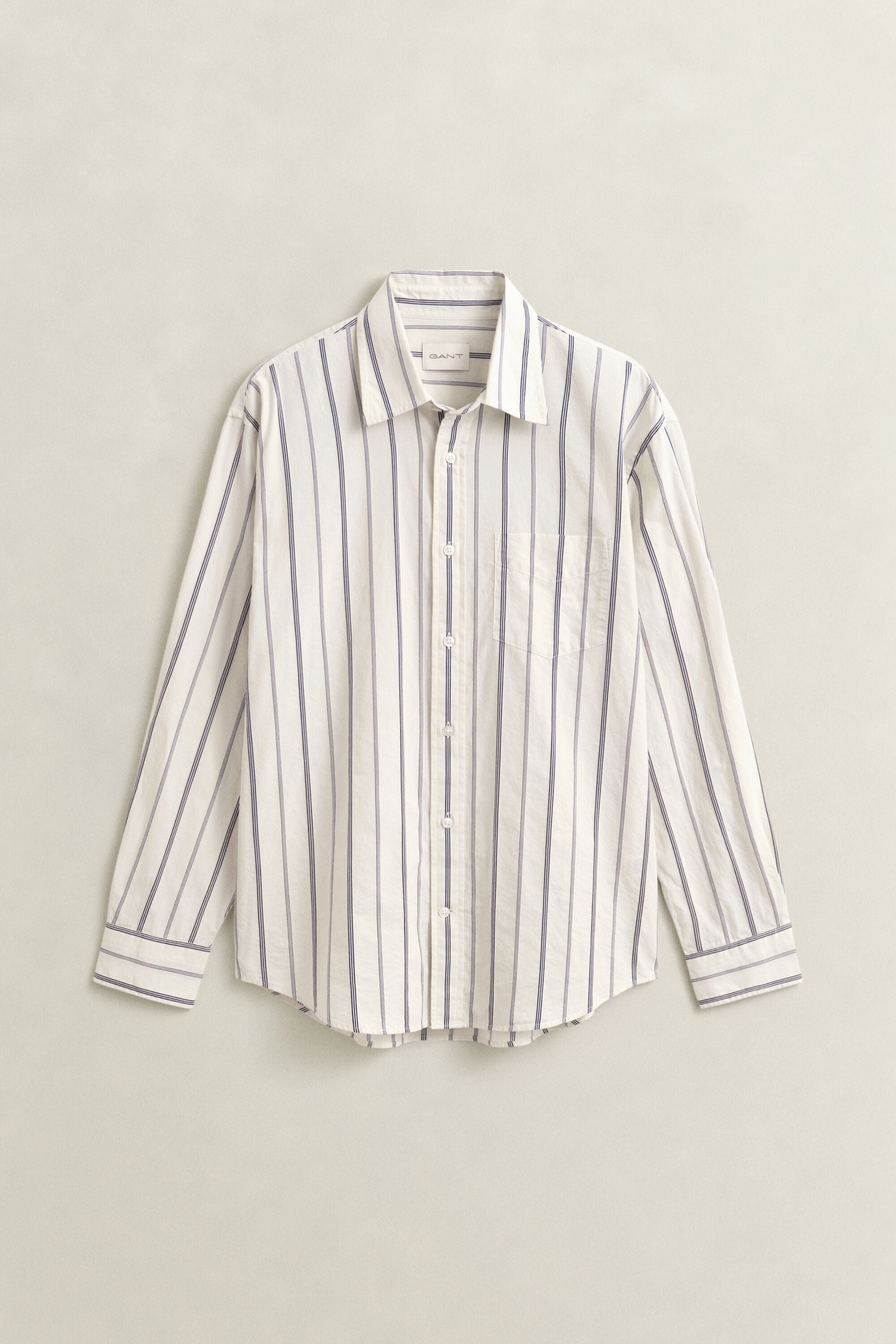 Camicia in tessuto a ratiera a righe relaxed fit