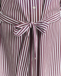 Abito chemisier classico in popeline con cintura