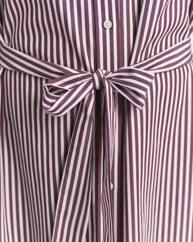 Abito chemisier classico in popeline con cintura