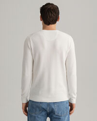 Maglia girocollo in piqu&eacute; di cotone