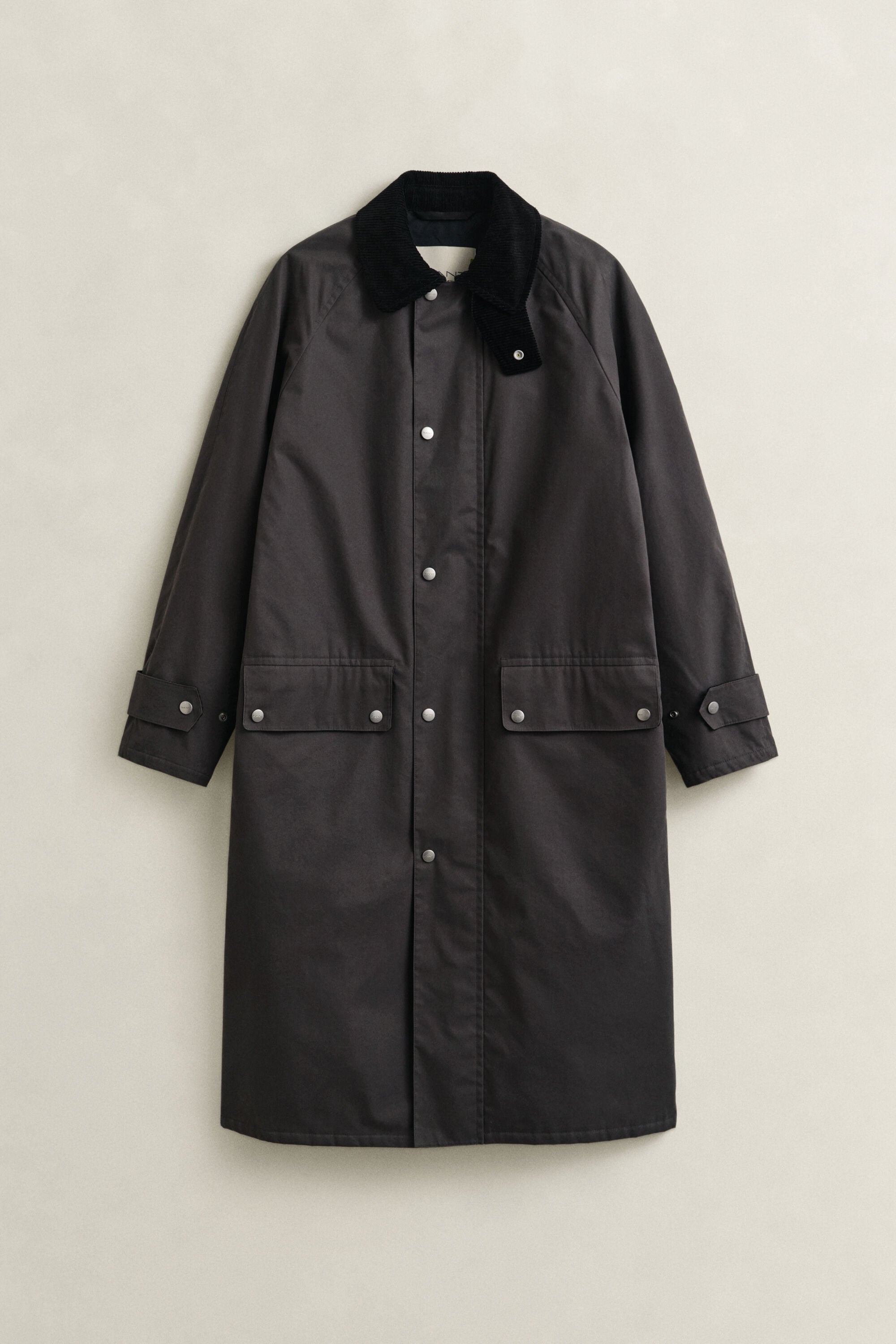 Cappotto classico in tessuto cerato