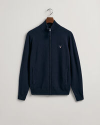 Cardigan con zip in lana d’agnello extrafine