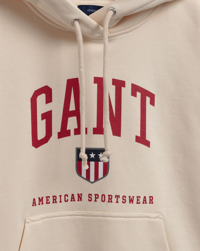 Felpa Retro Shield con cappuccio