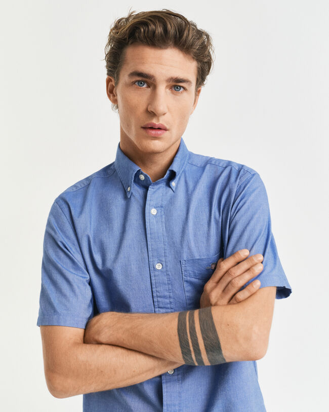 Camicia Oxford classica a maniche corte regular fit