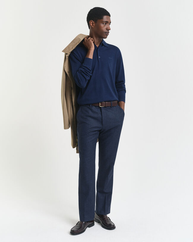 Polo in finissima lana merino