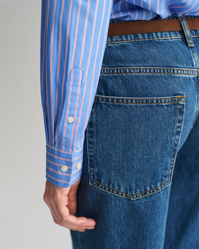 Camicia classica in popeline a righe regular fit