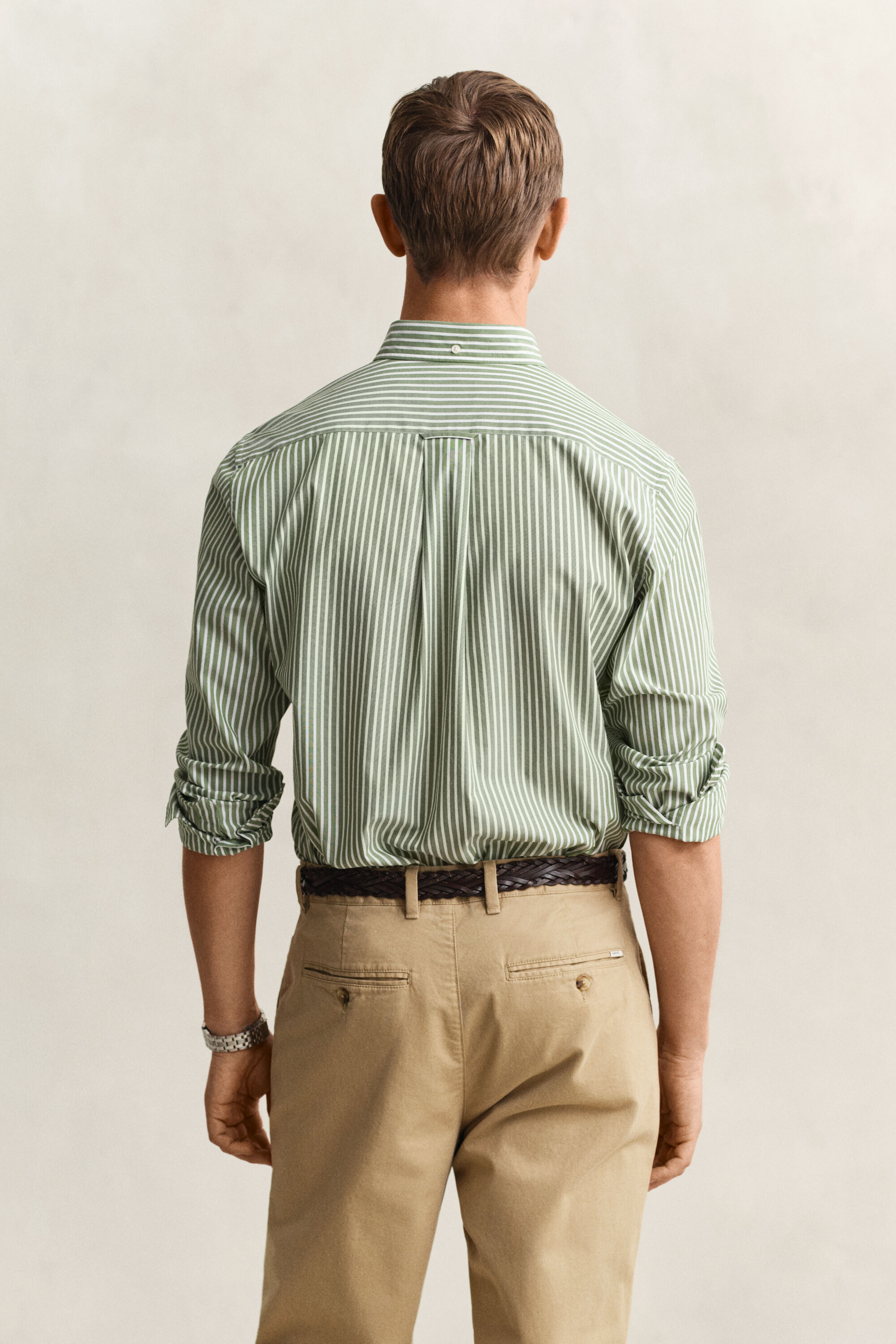 Camicia classica in popeline a righe