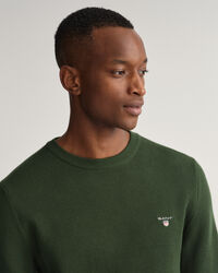 Maglia girocollo con texture a coste