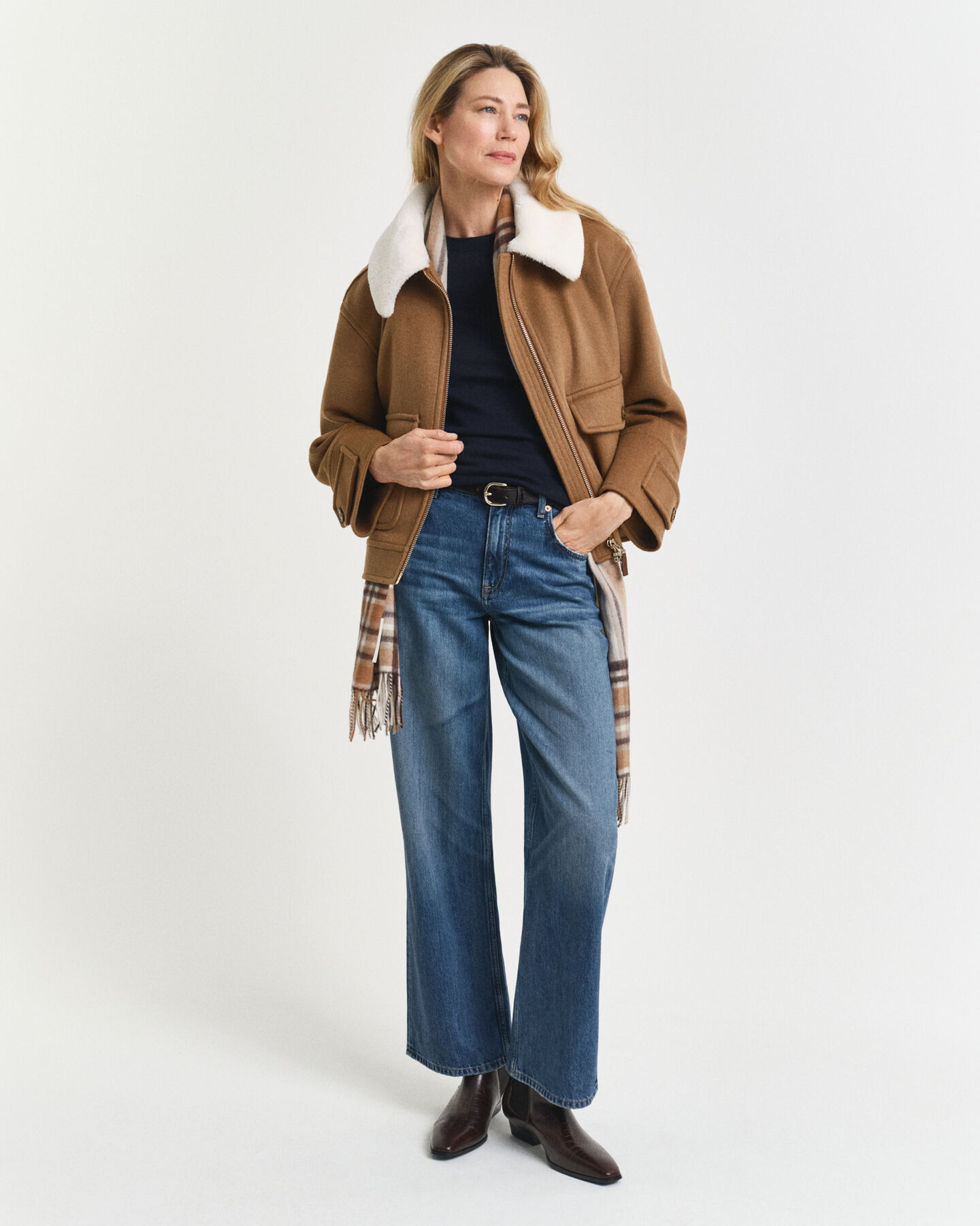 Maglia girocollo in finissima lana merino