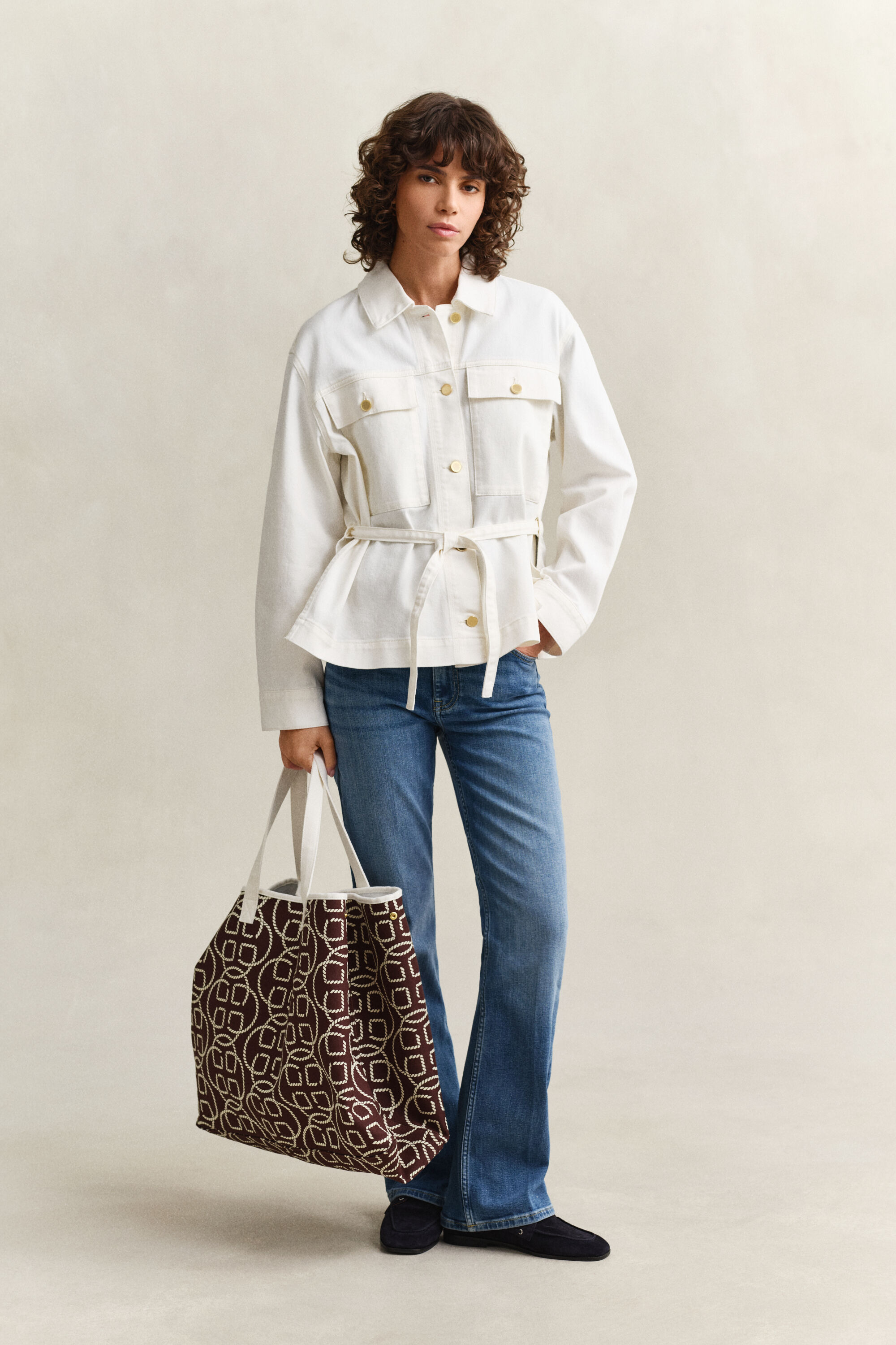 Giacca in denim con laccetti