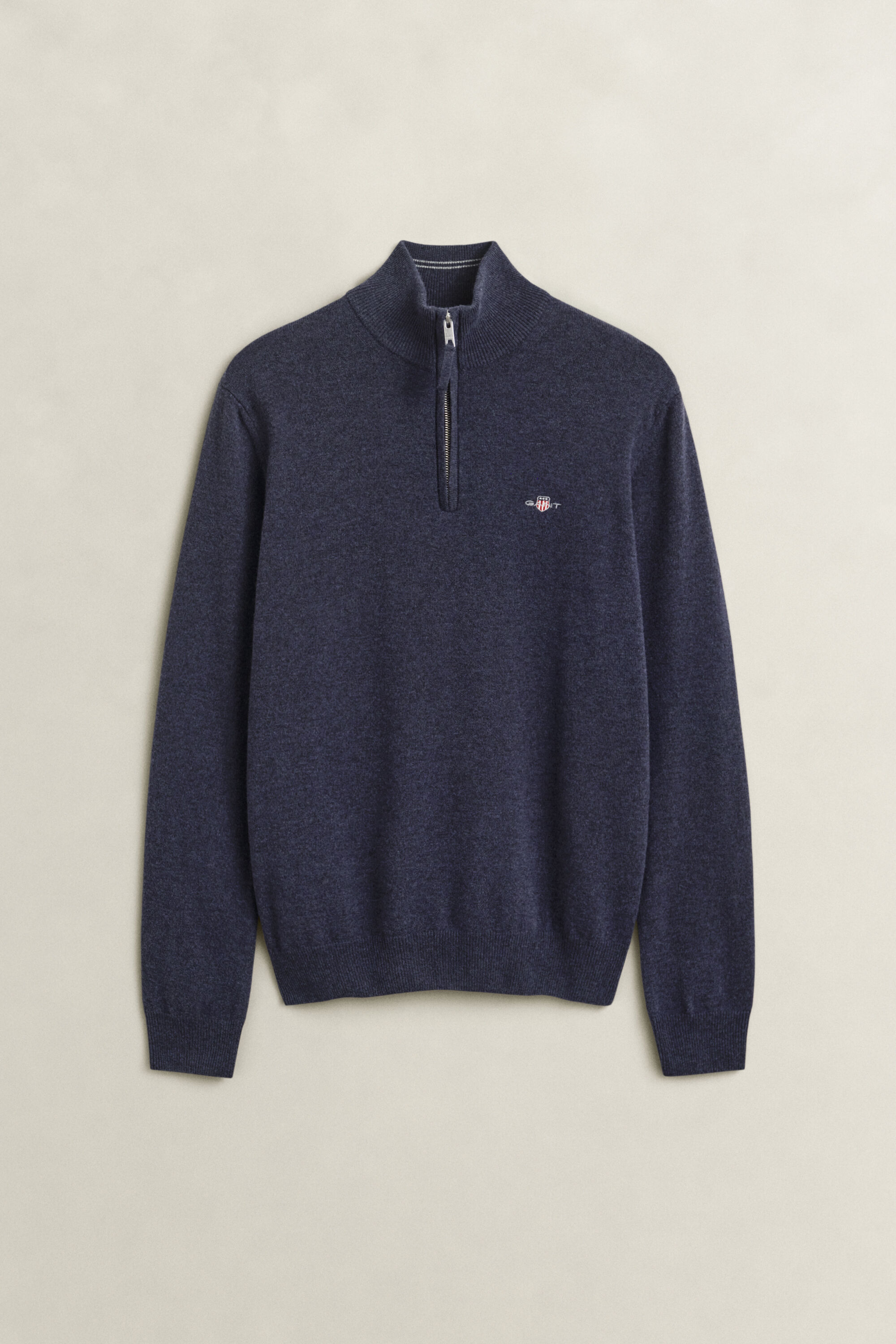 Maglia in lana d’agnello con zip corta