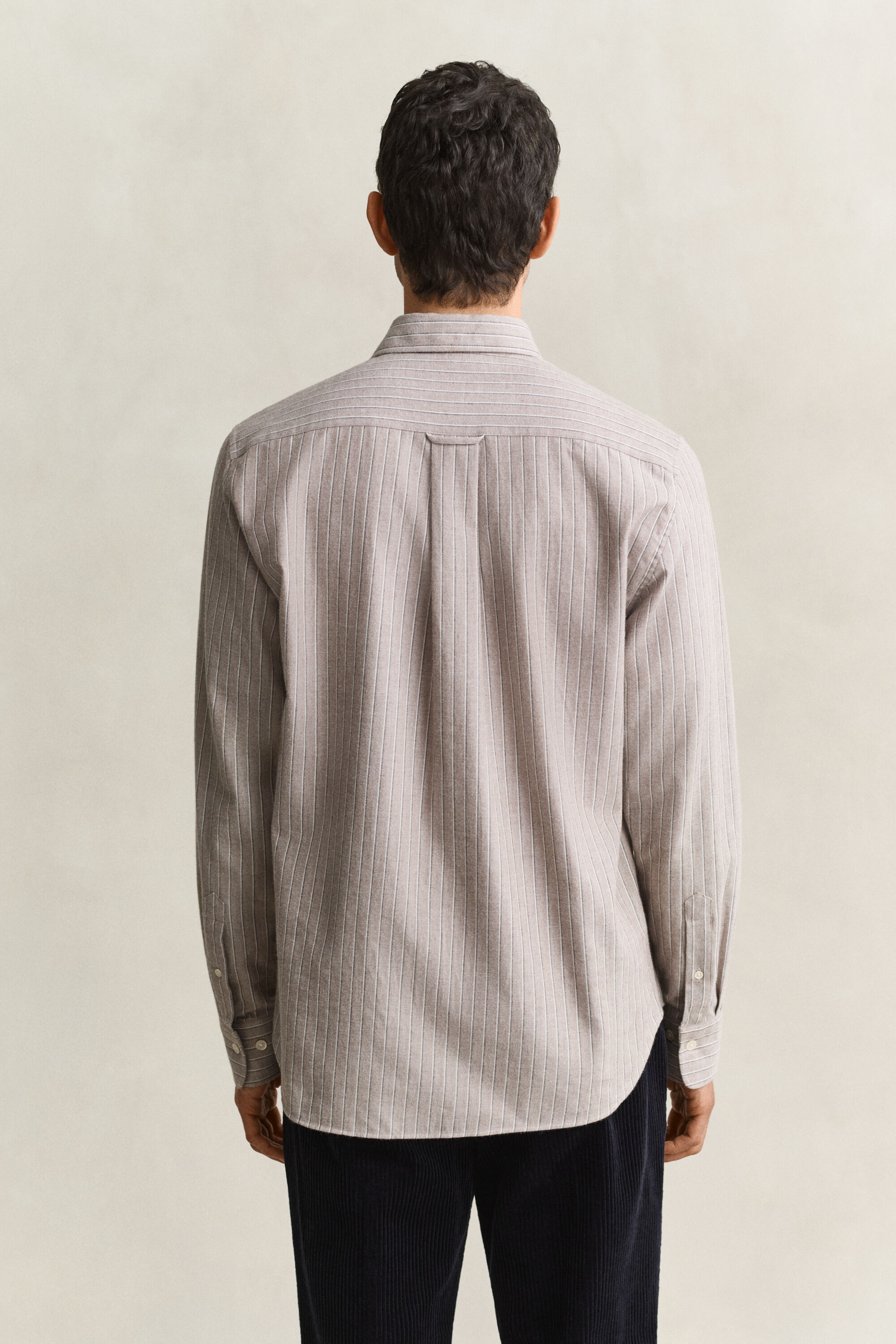 Camicia in flanella mélange a righe