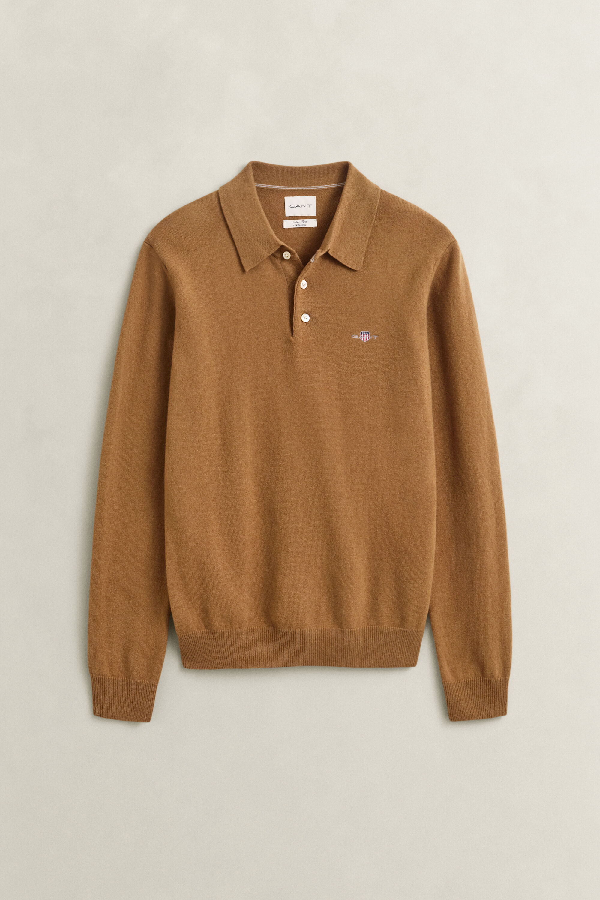 Maglia polo in finissima lana d’agnello
