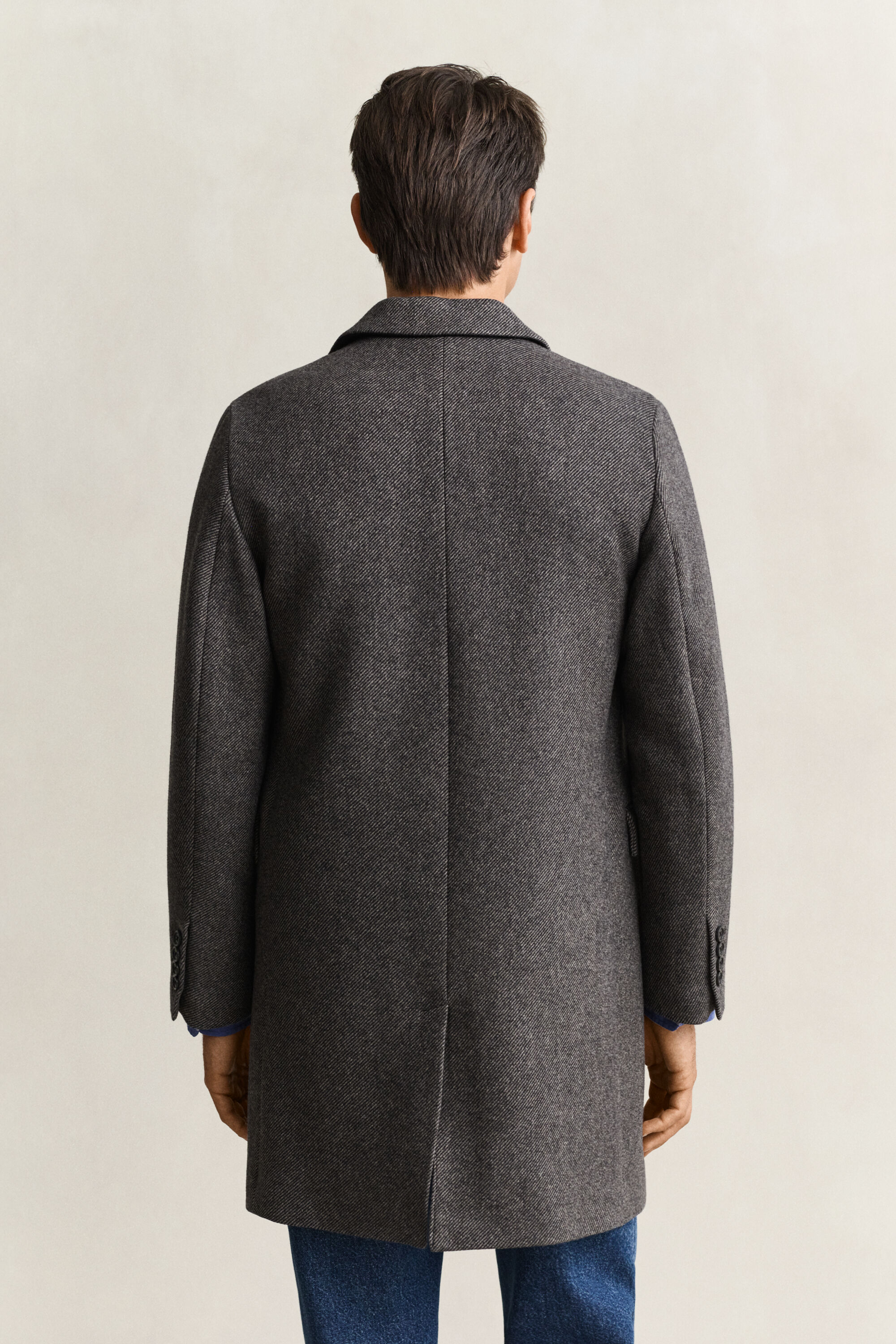 Cappotto in lana bicolore