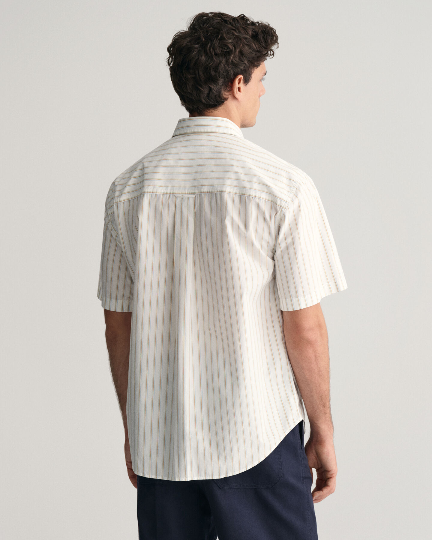Camicia a maniche corte a righe Heritage Poplin relaxed fit