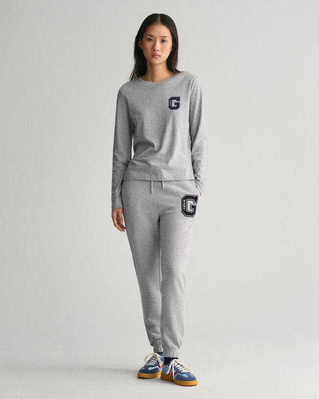 T-shirt girocollo G a maniche lunghe