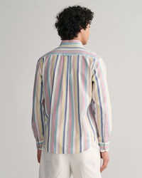 Camicia Oxford a righe multicolore regular fit