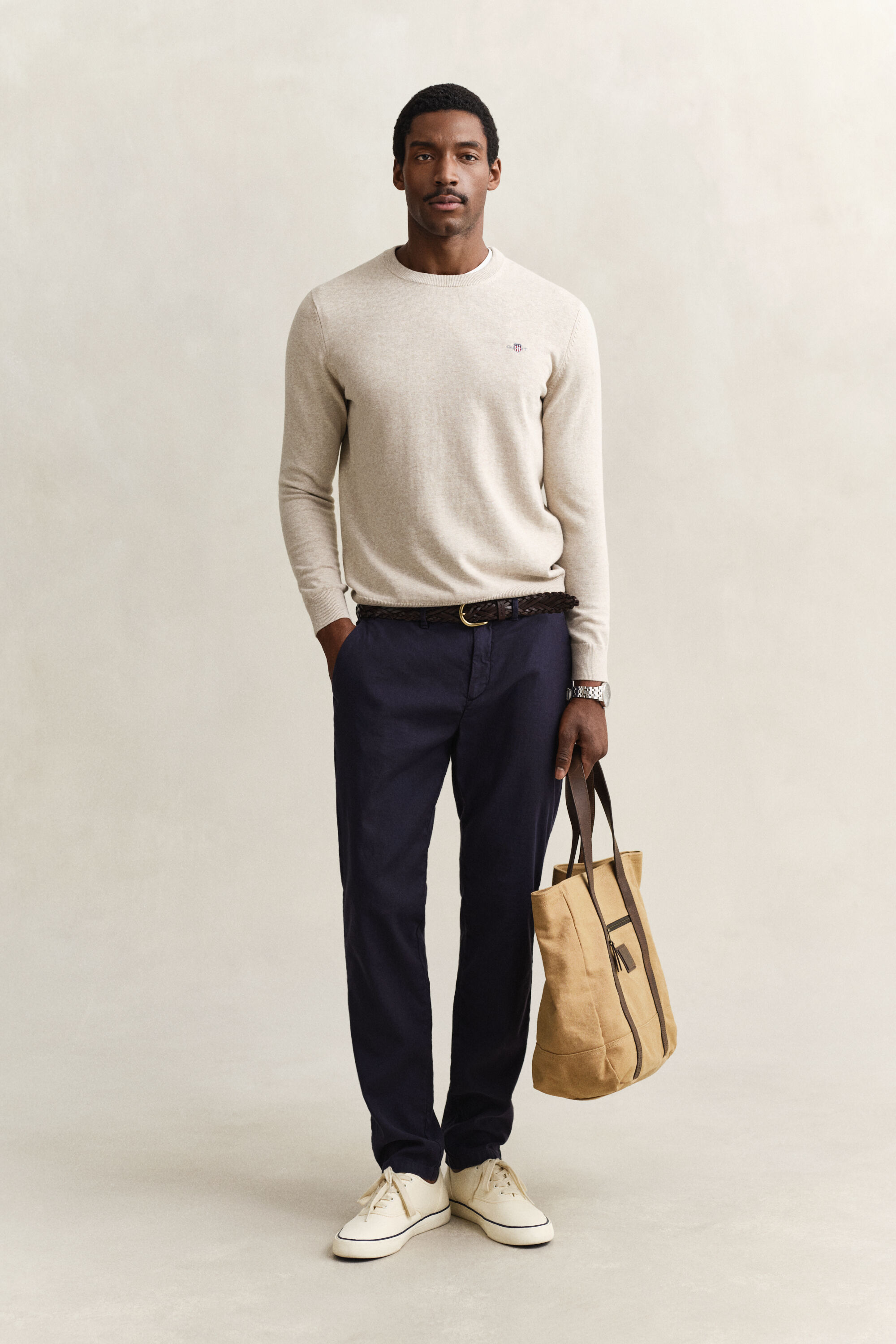 Maglia girocollo in cotone