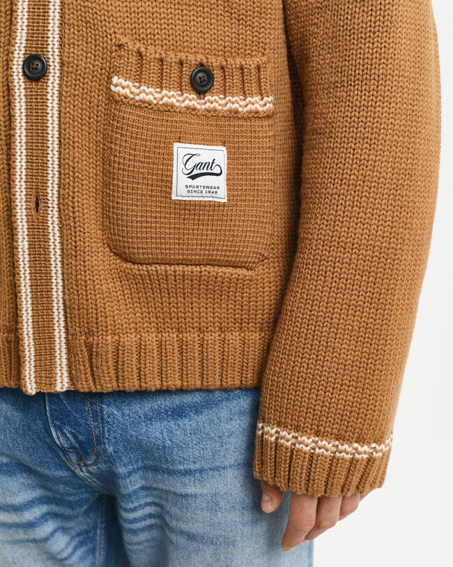 Cardigan in lana con bottoni