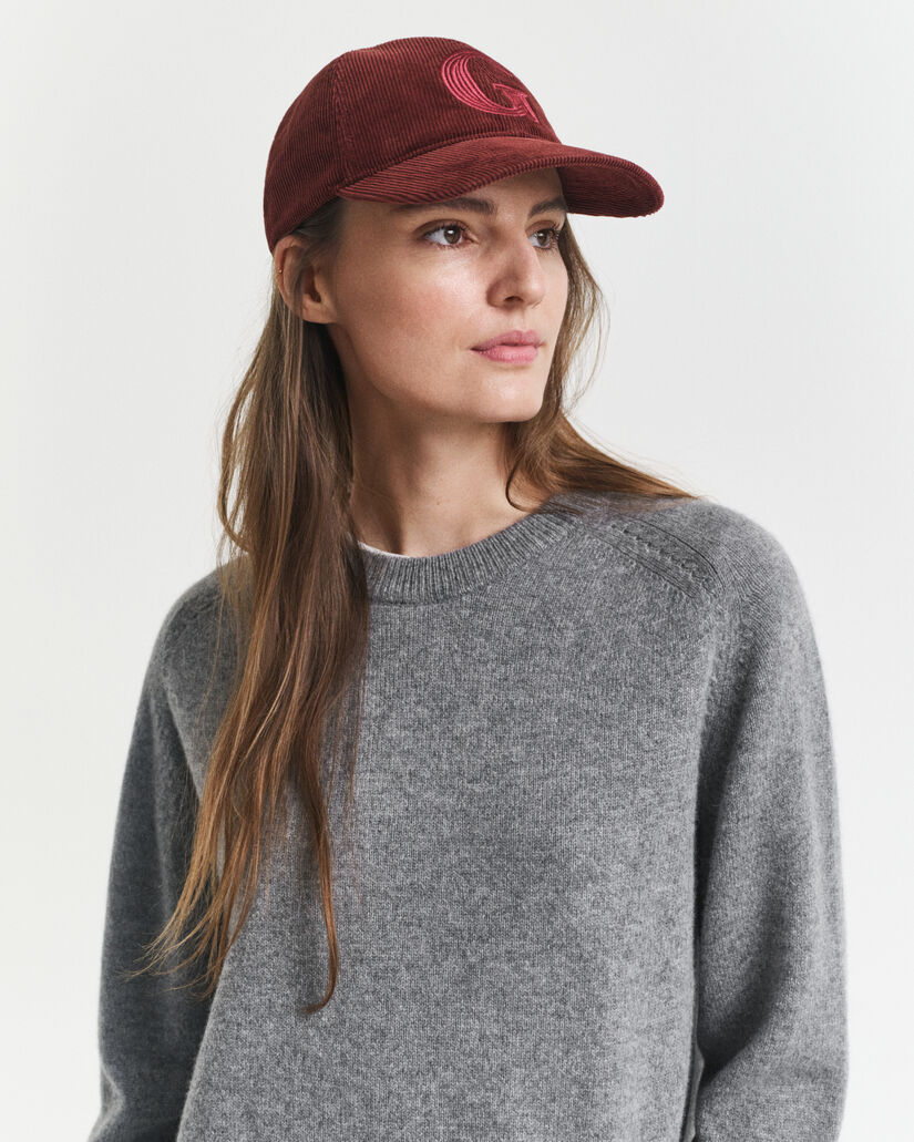 Maglia girocollo in morbida lana misto cashmere