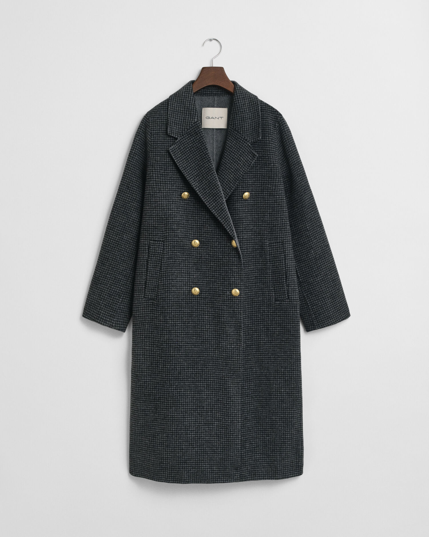 Cappotto cucito a mano a quadri