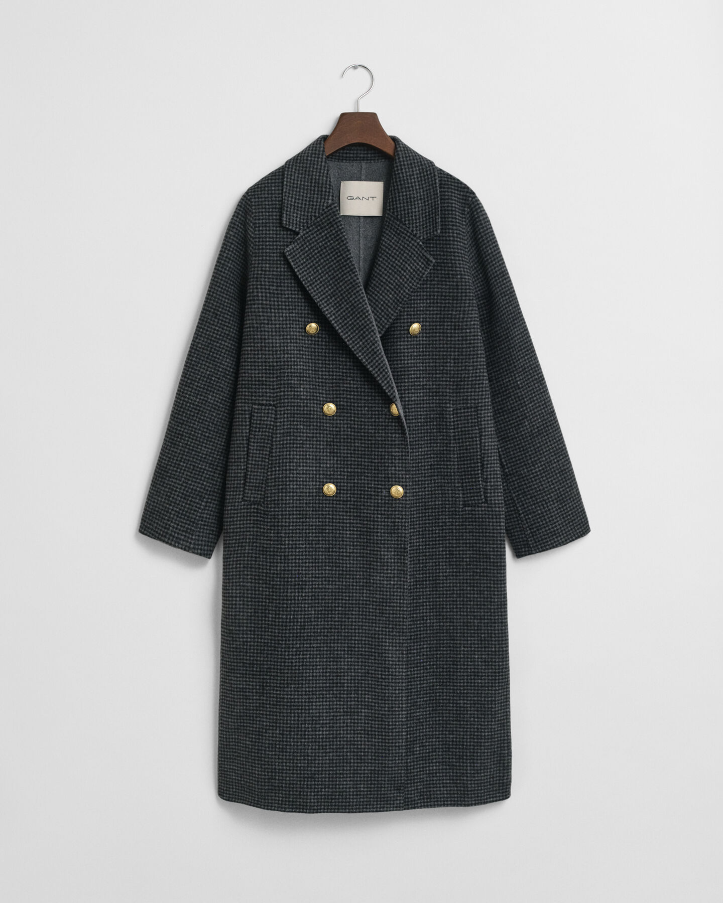 Cappotto cucito a mano a quadri