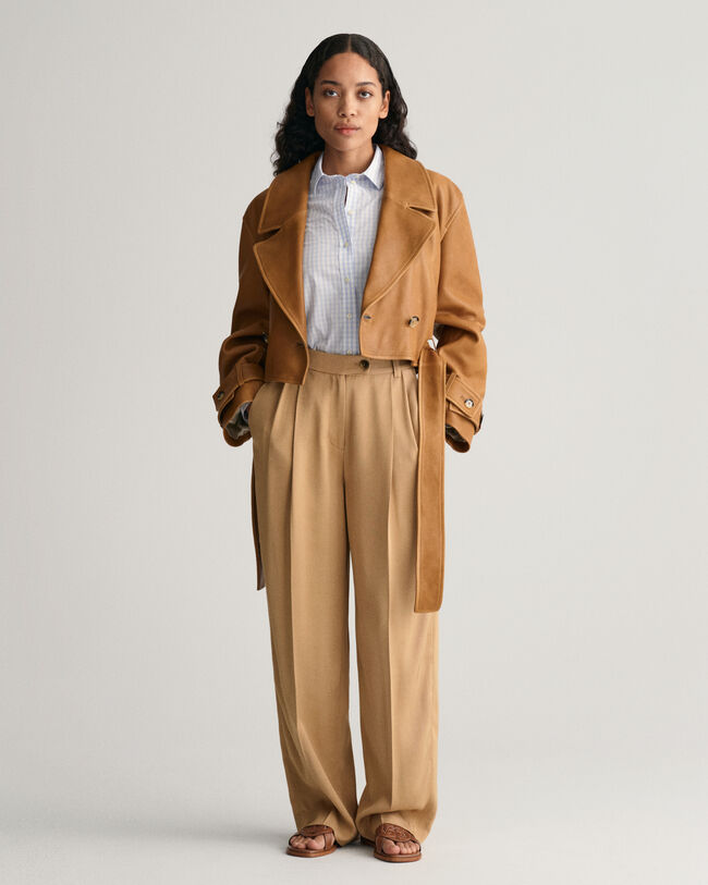 Camicia in popeline a quadri percalle regular fit