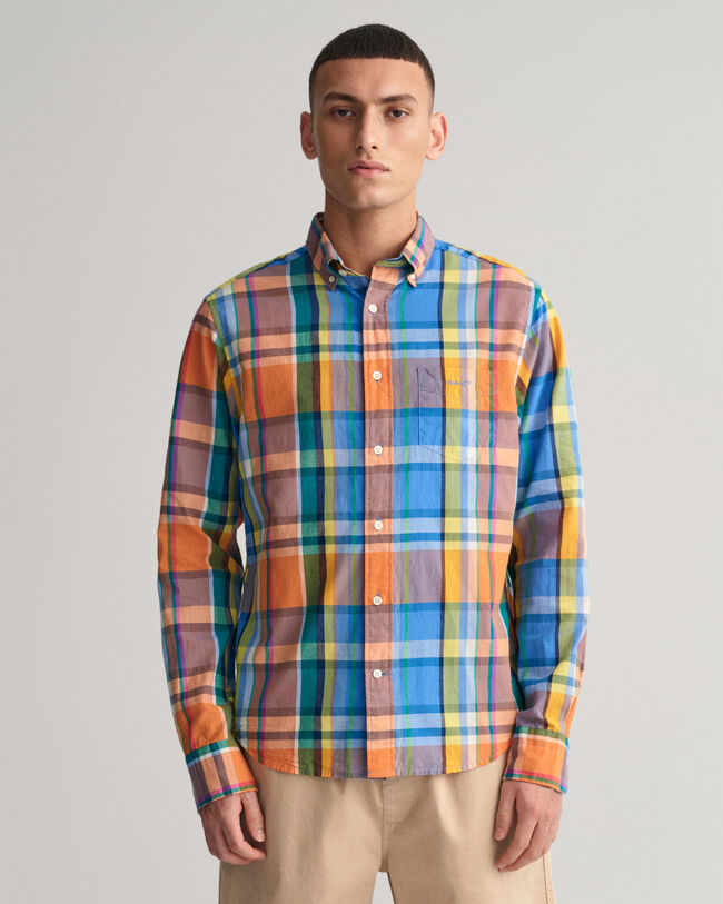 Camicia in madras colorata regular fit