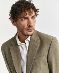 Giacca da abito in lino-cotone slim fit