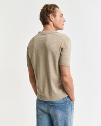 Maglia polo a maniche corte effetto sbiadito