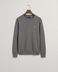 Maglia girocollo in cotone Texture