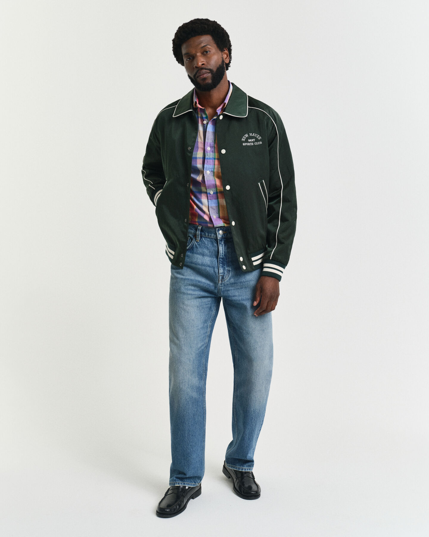 Camicia in madras indiano maniche corte regular fit