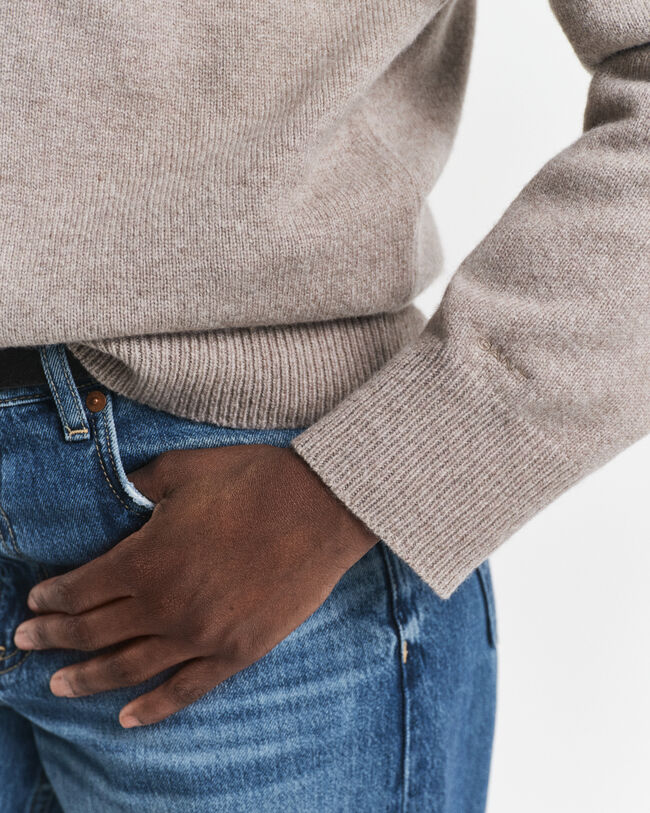Rugger in lana misto cashmere a maglia