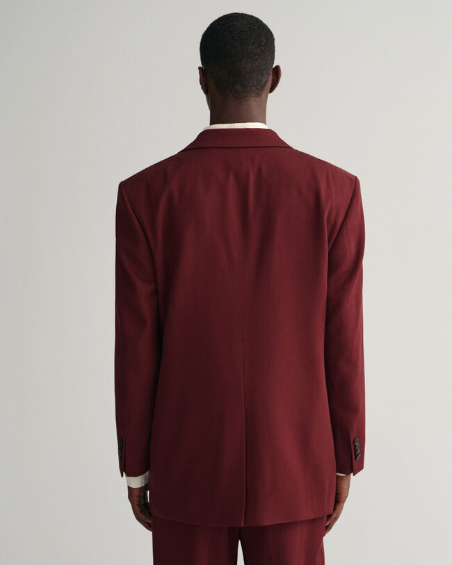 Blazer da abito in lana e twill oversize