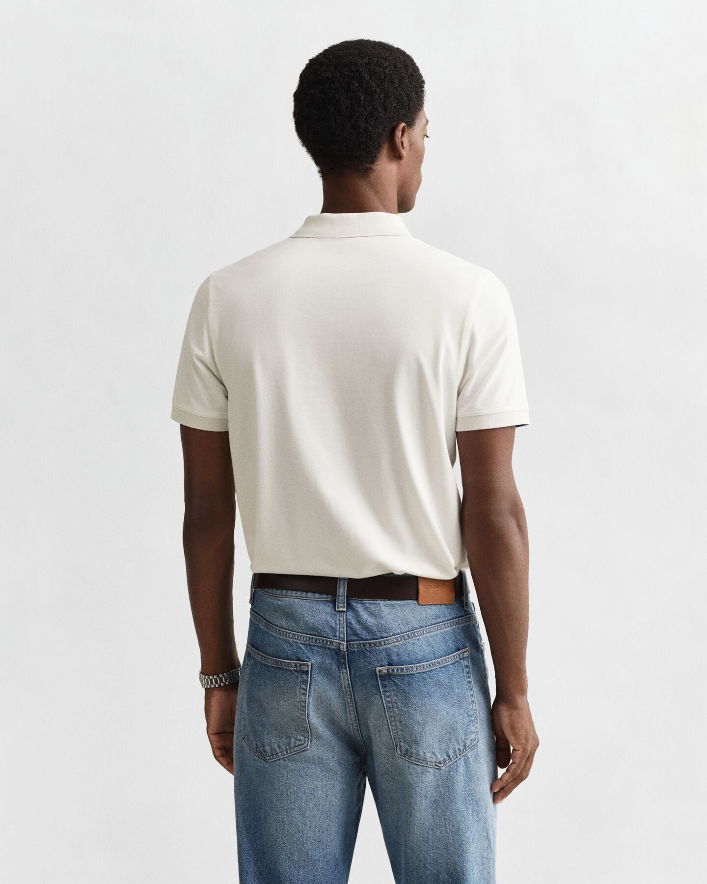 Polo in piqué a contrasto