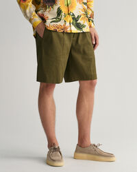 Pantaloncini da abito in misto lino-cotone