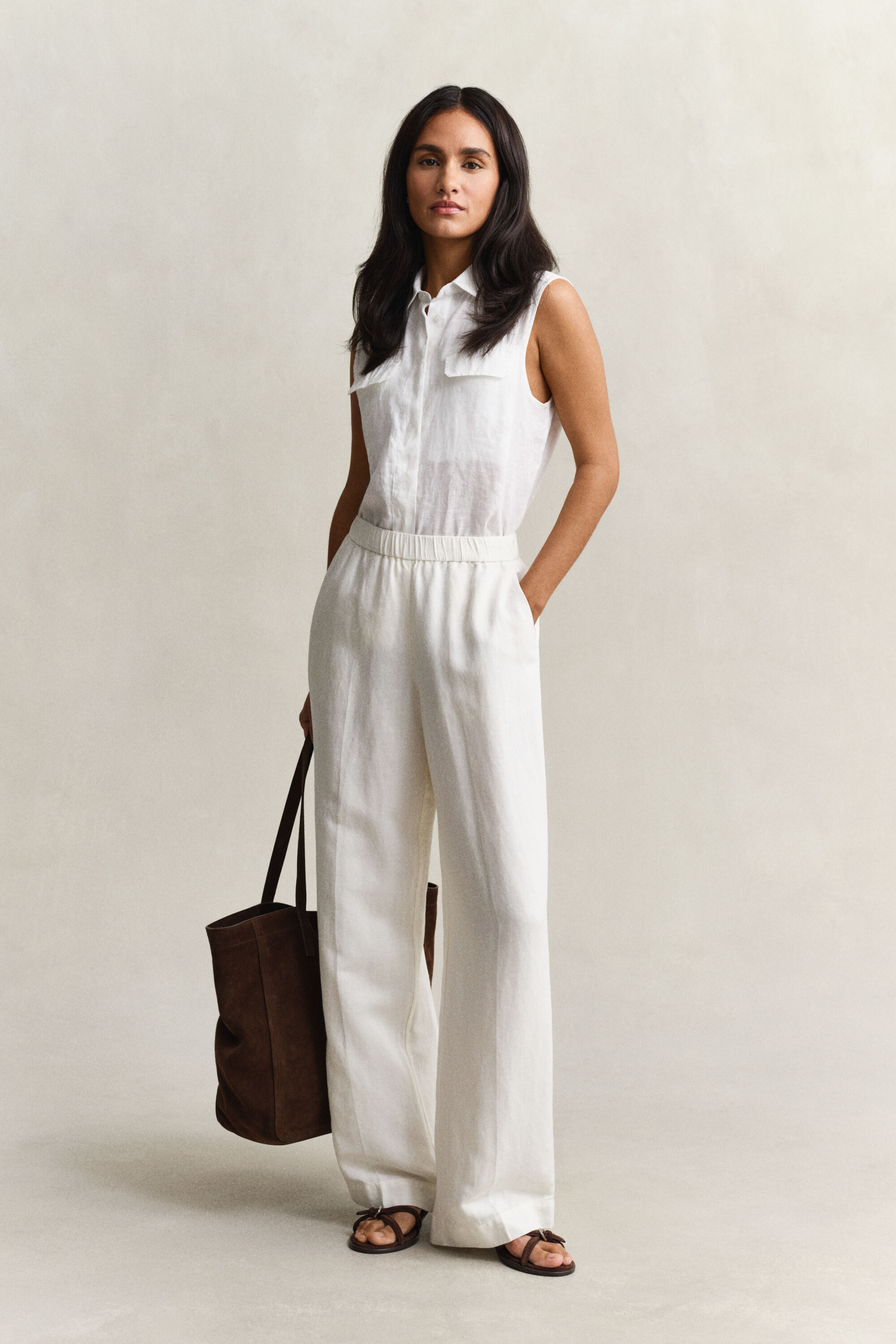 Pantaloni in misto lino