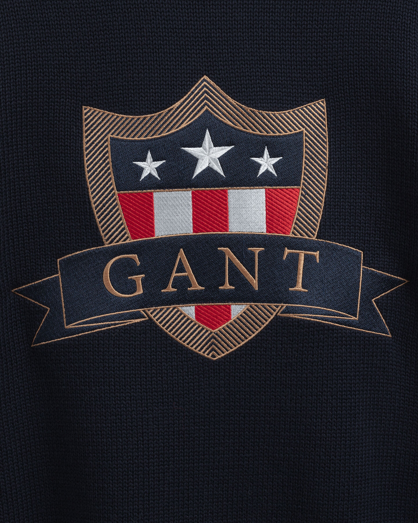 Maglia Banner Shield con collo alto e zip corta teens