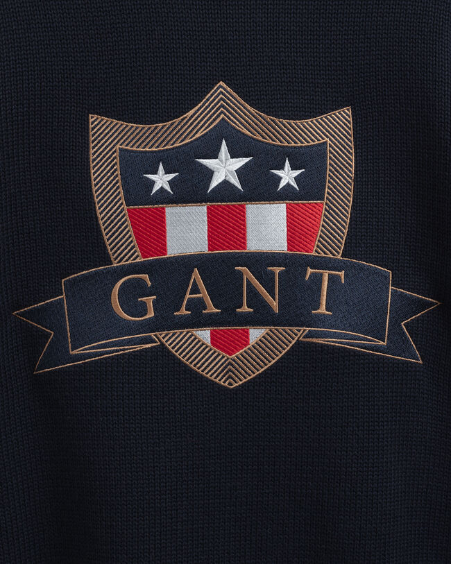 Maglia Banner Shield con collo alto e zip corta teens