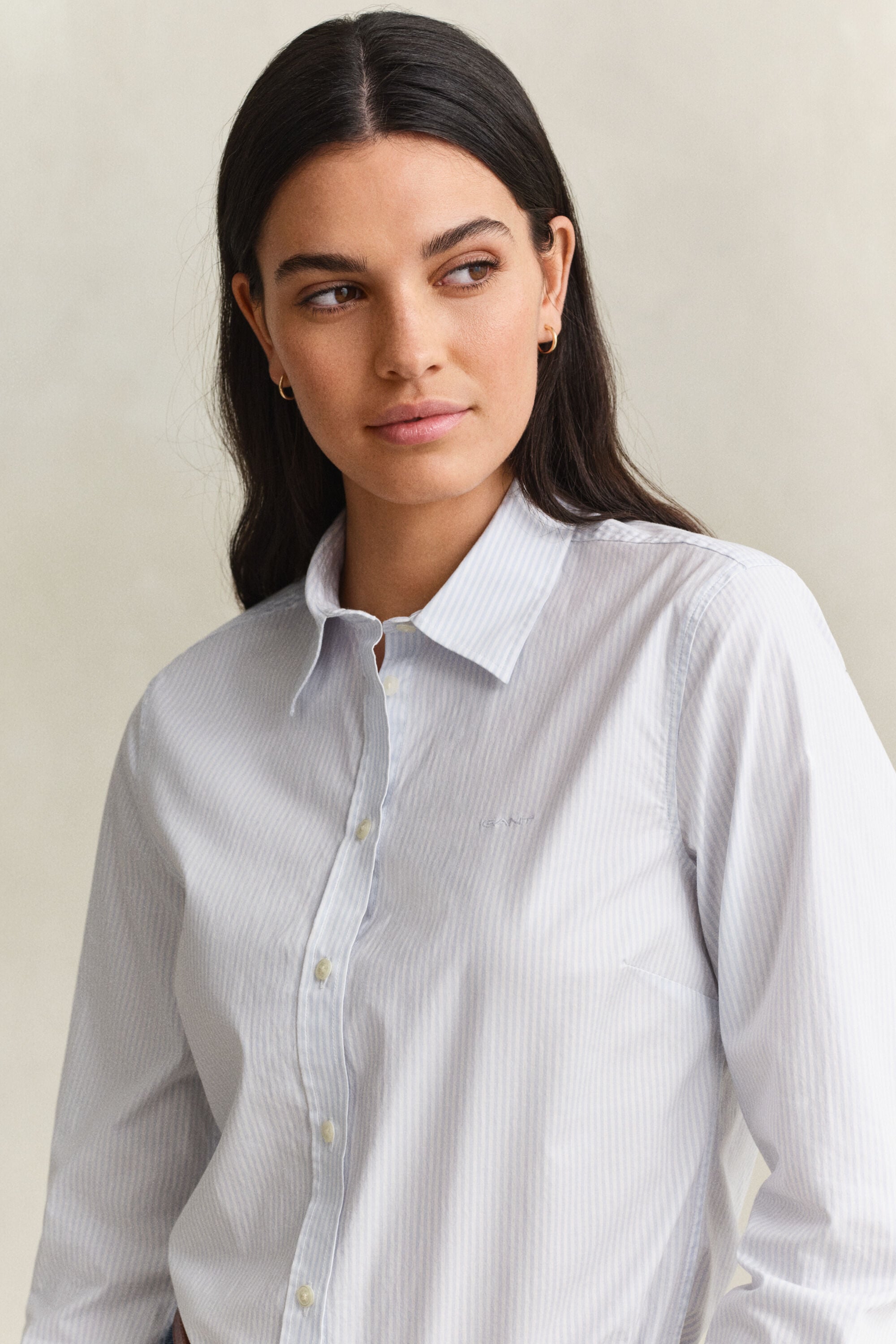 Camicia in popeline a righe