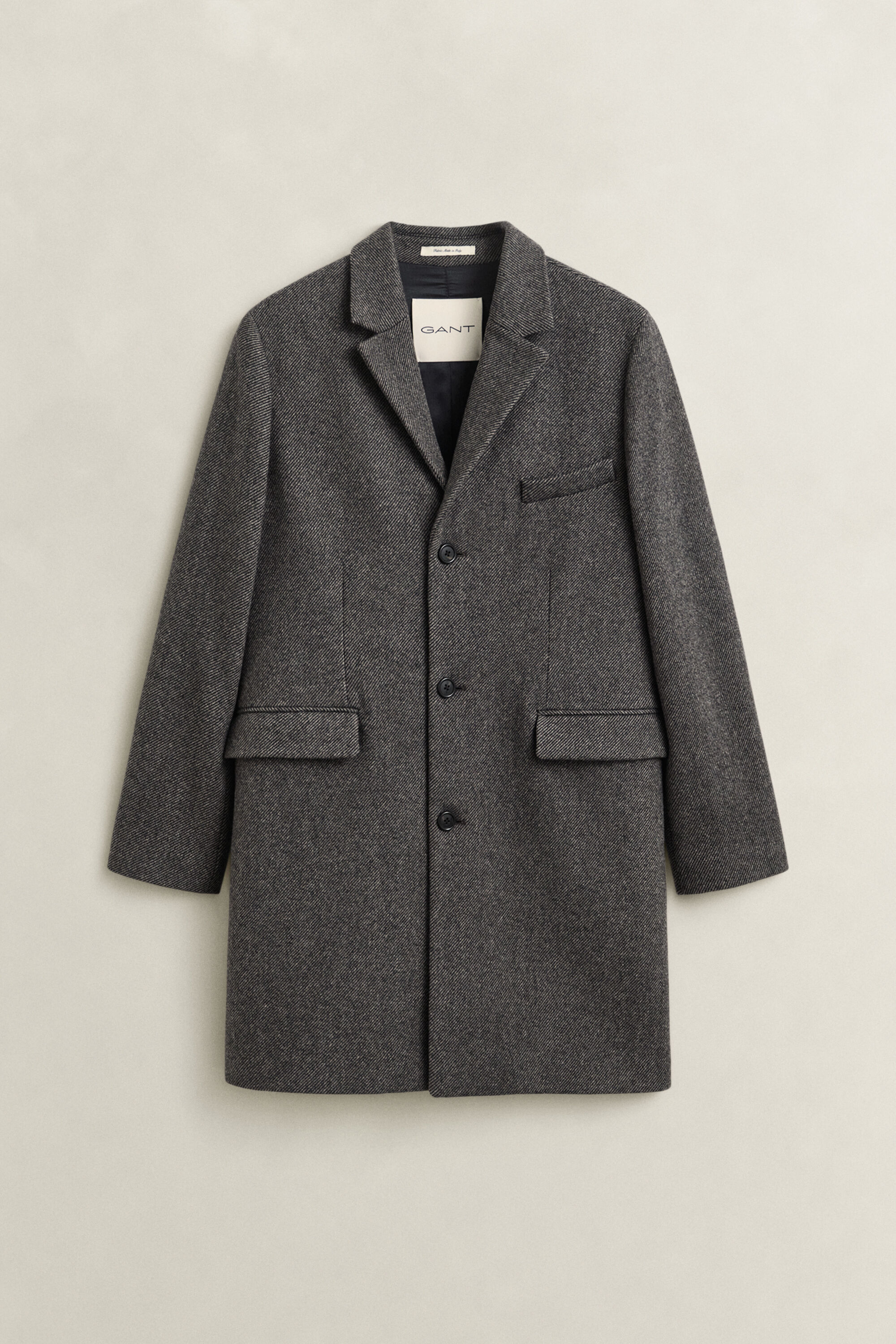 Cappotto in lana bicolore