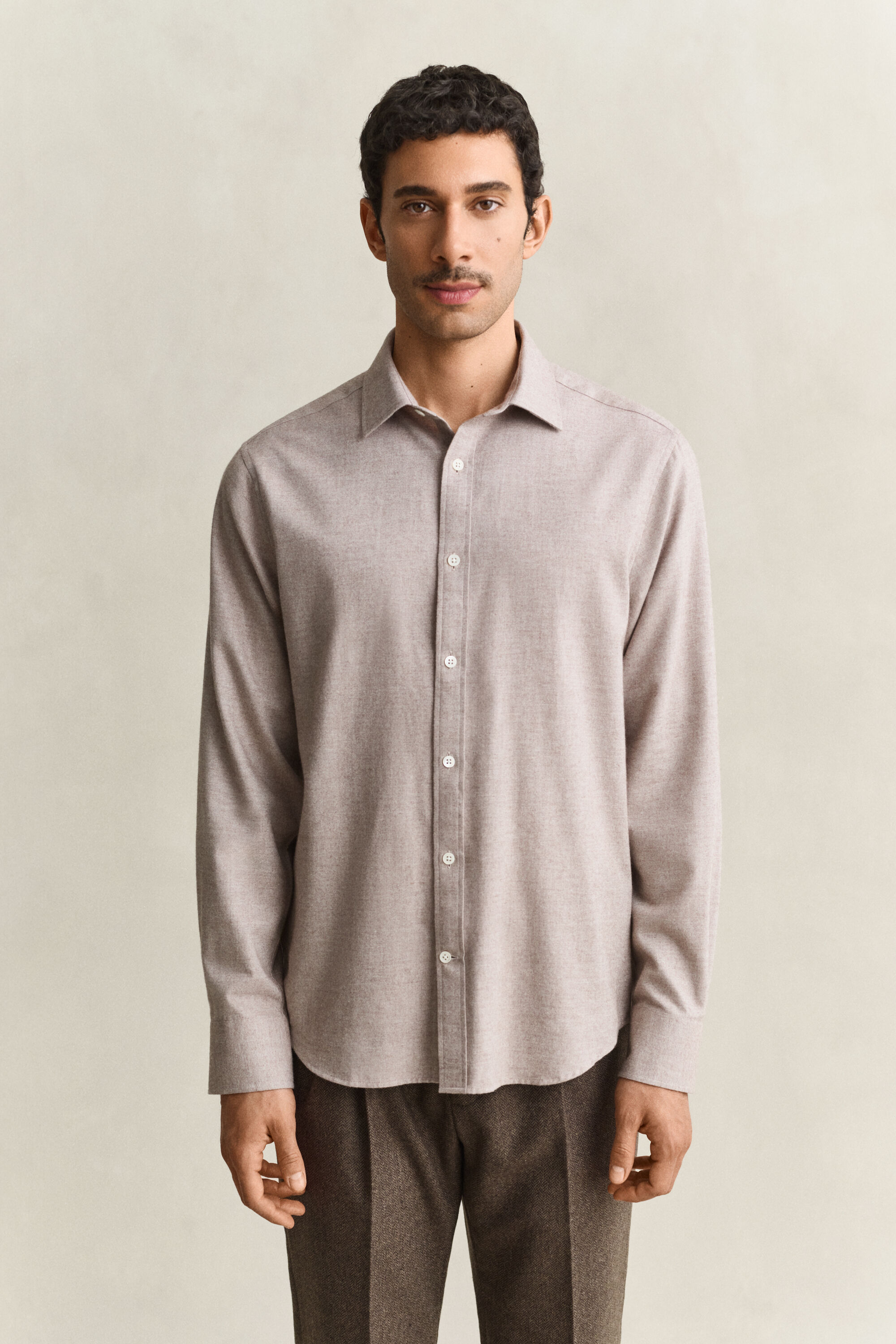 Camicia in flanella mélange