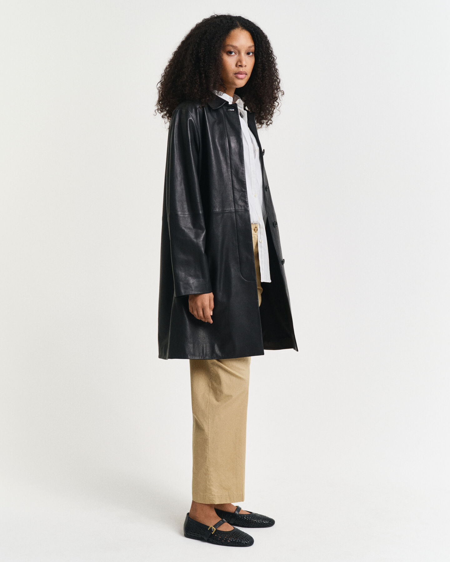 Impermeabile in pelle