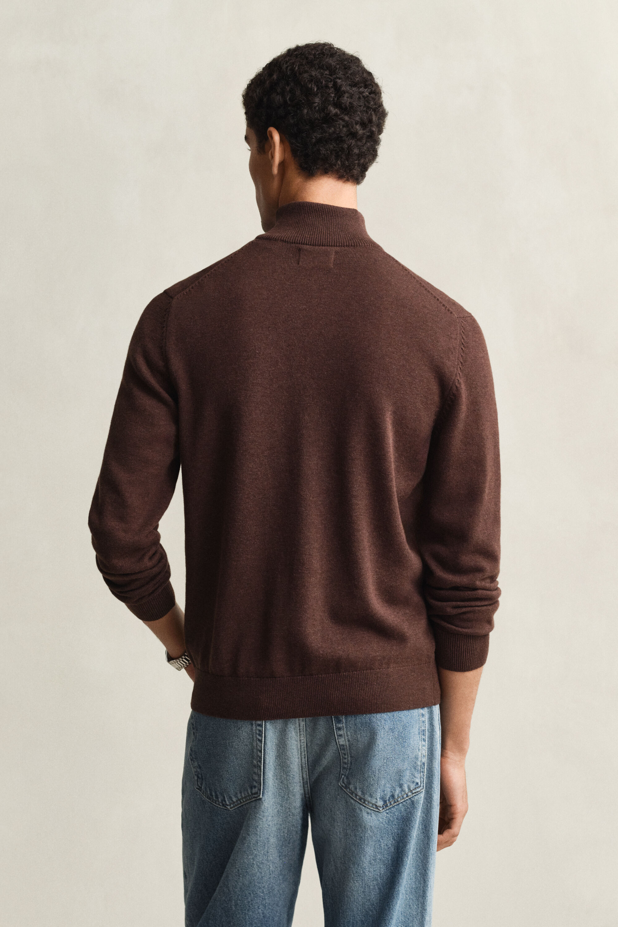 Cardigan in cotone casual con zip