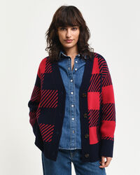 Cardigan con scollo a V Buffalo Checked