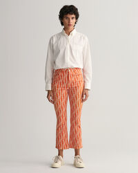 Jeans alla caviglia con stampa a catena